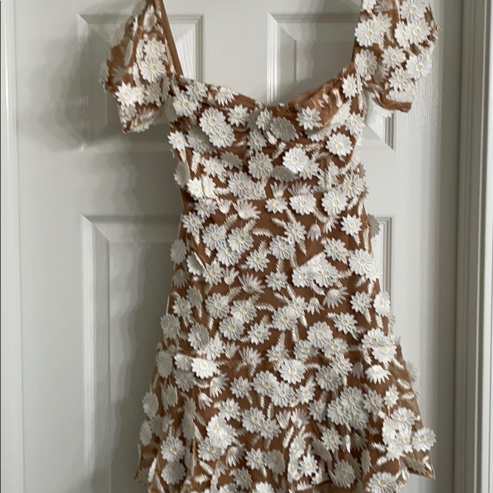 For Love & Lemons White floral dress